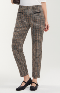 Liverpool Midrise Trouser w/Faux Leather Trim
