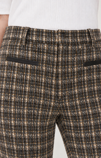 Liverpool Midrise Trouser w/Faux Leather Trim