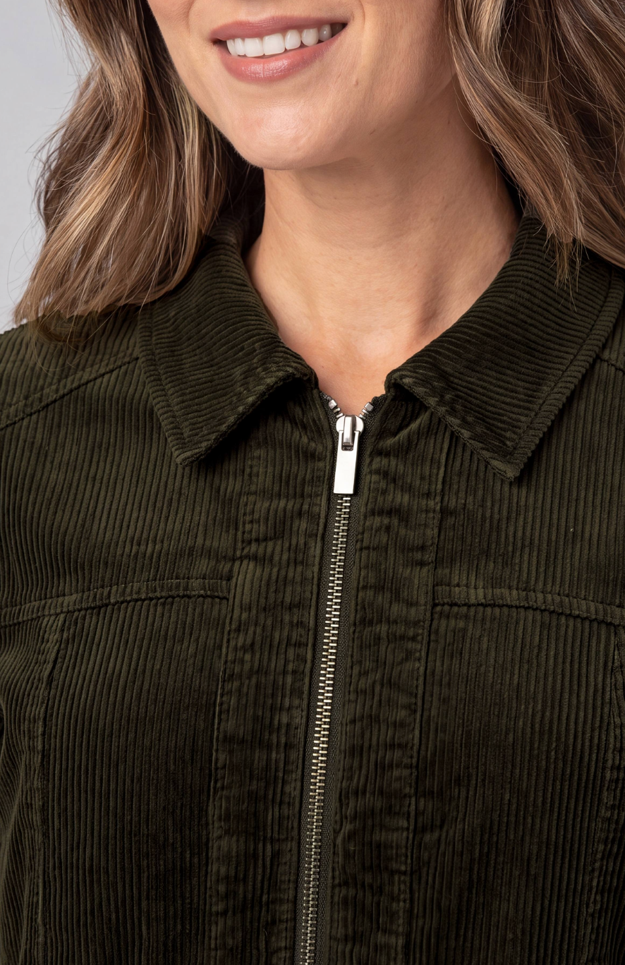 Liverpool Zip Front Corduroy Bomber Jacket