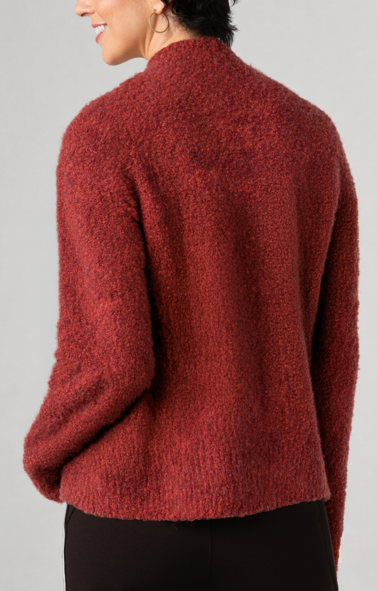 Liverpool Mock Neck Sweater w Buttons