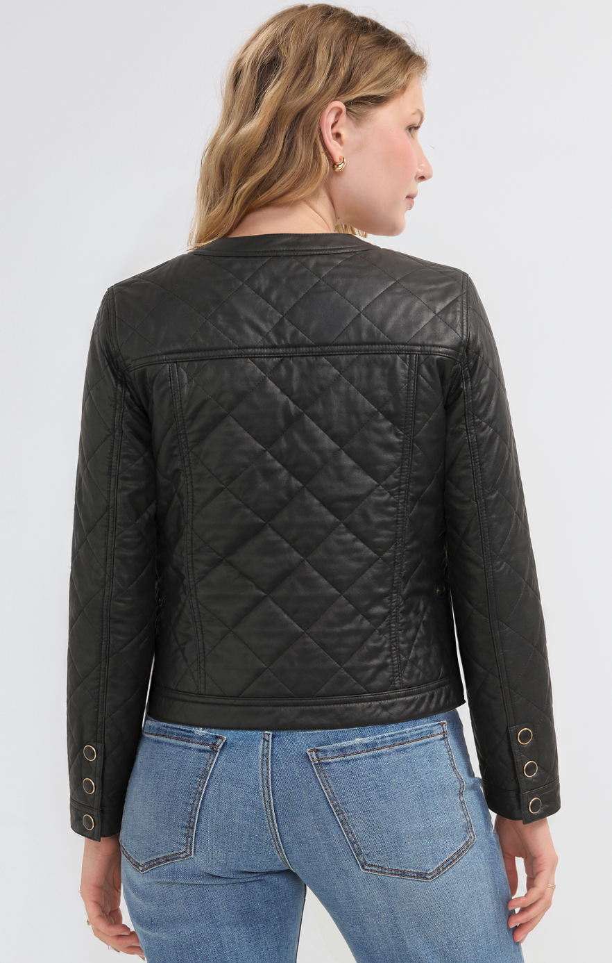 Liverpool Quilted Faux Leather Jacket