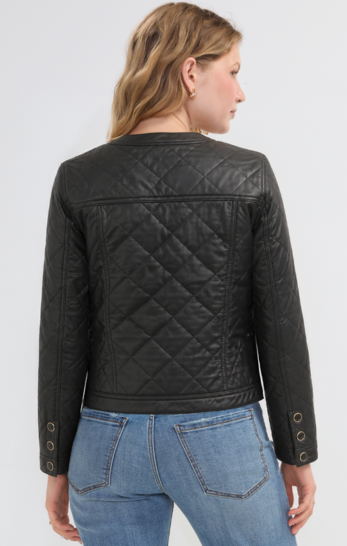 Liverpool Quilted Faux Leather Jacket
