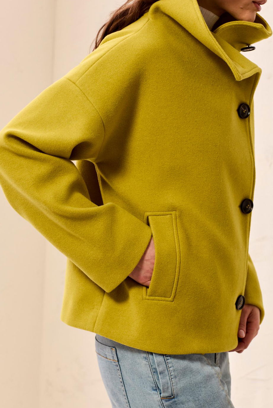 Tribal Lofty Chic Funnel Neck Jacket -Equinox Gold