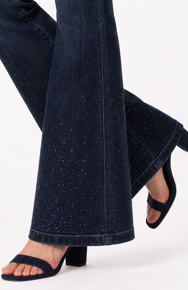 Liverpool Hannah Flare Sparkle Jeans -Winter Glow