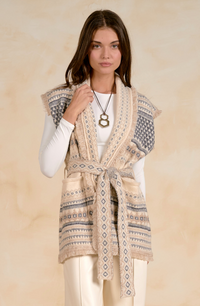Elan Sleeveless Sweater Cardigan