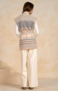 Elan Sleeveless Sweater Cardigan
