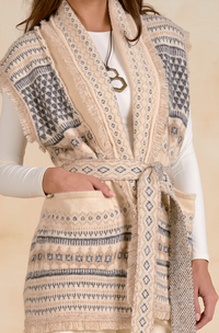 Elan Sleeveless Sweater Cardigan