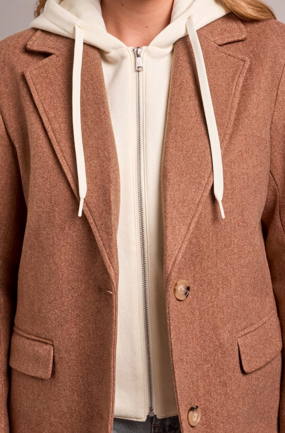 Tribal Trench Coat w/Fooler Hoodie