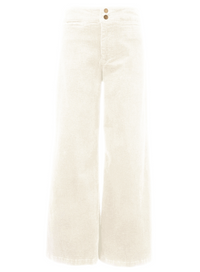 Kut Meg Corduroy Wide Leg Pant w/Welt Pocket-Ivory