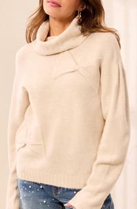 Tribal Bow Detail Sweater-Ivory