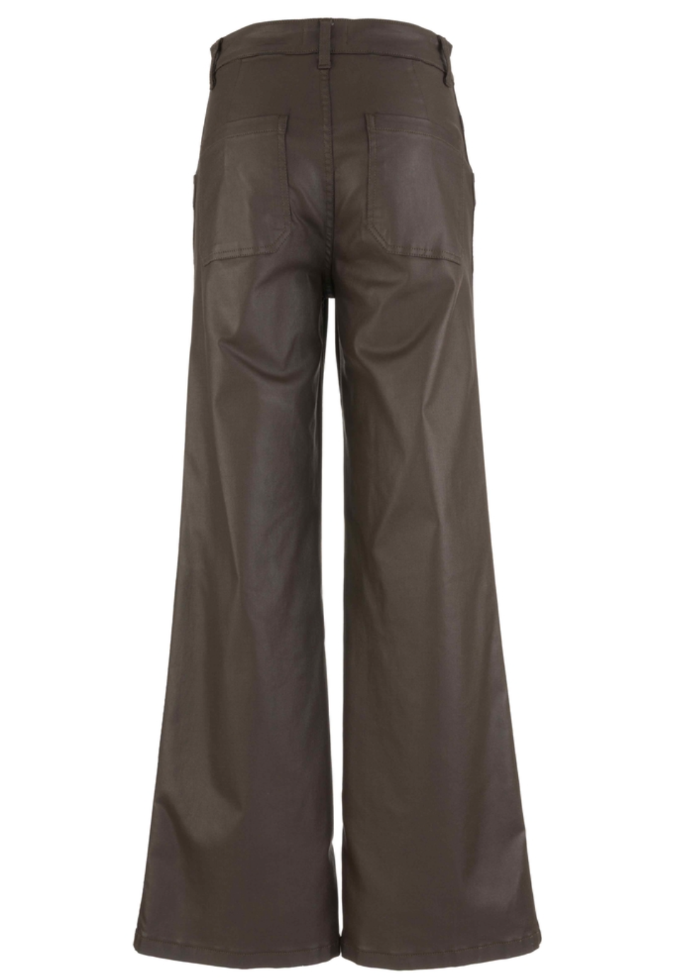 Kut Jodi Coated Straight Leg Pants-Chocolate