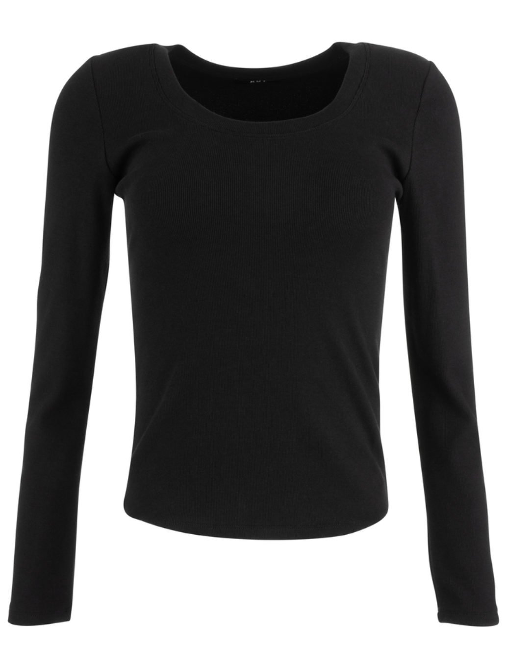 Kut Sarah Scoop/Rib Knit Top-Black