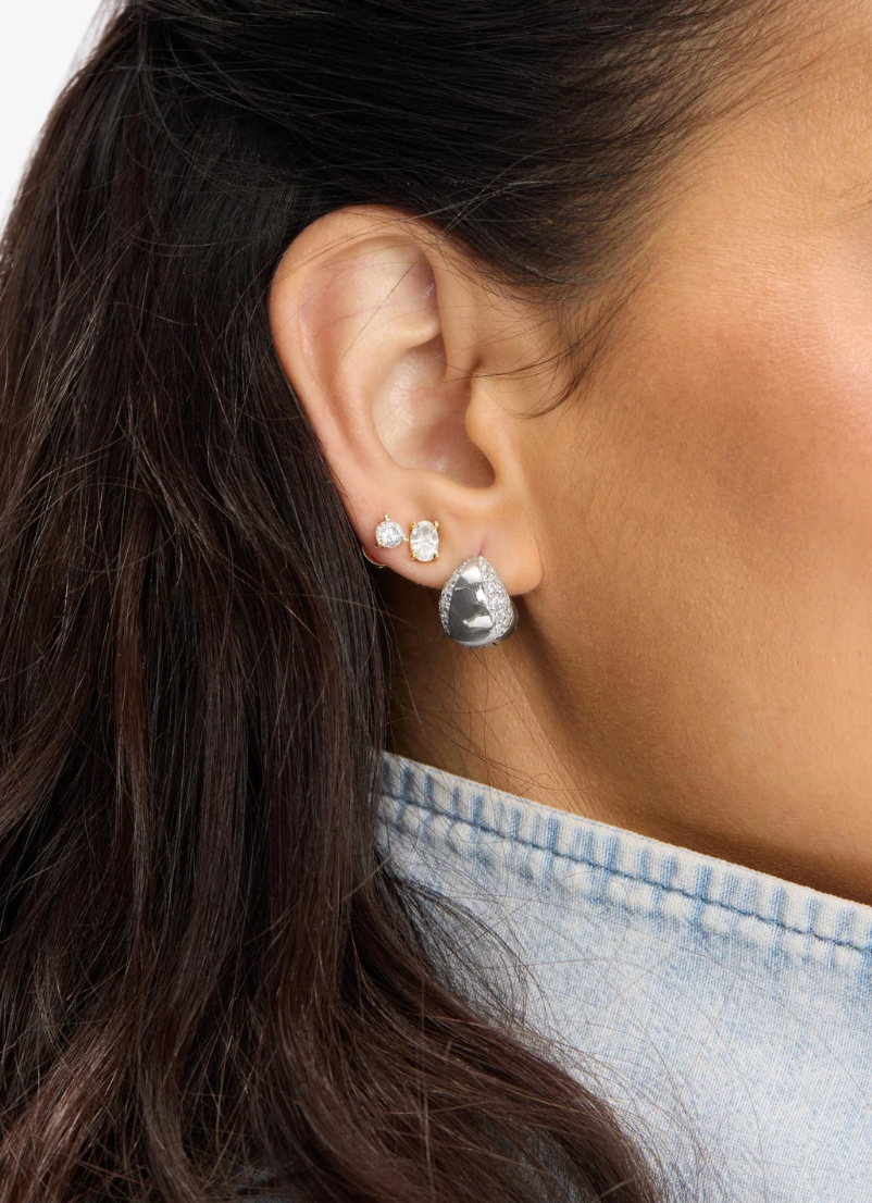 Lil Norah Split Pavé Earrings
