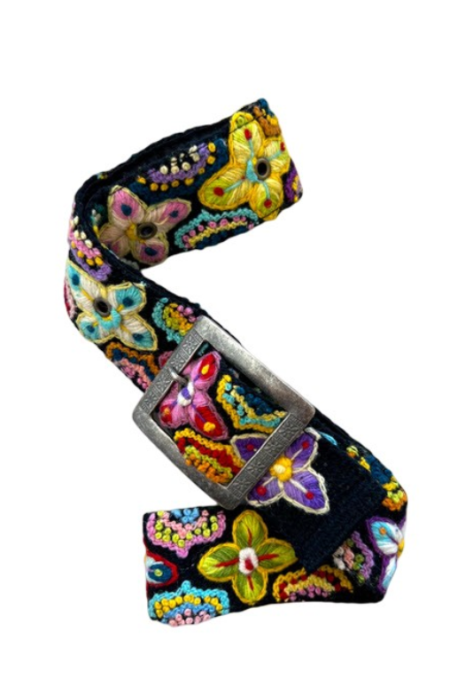 Embroidered Fabric Belt