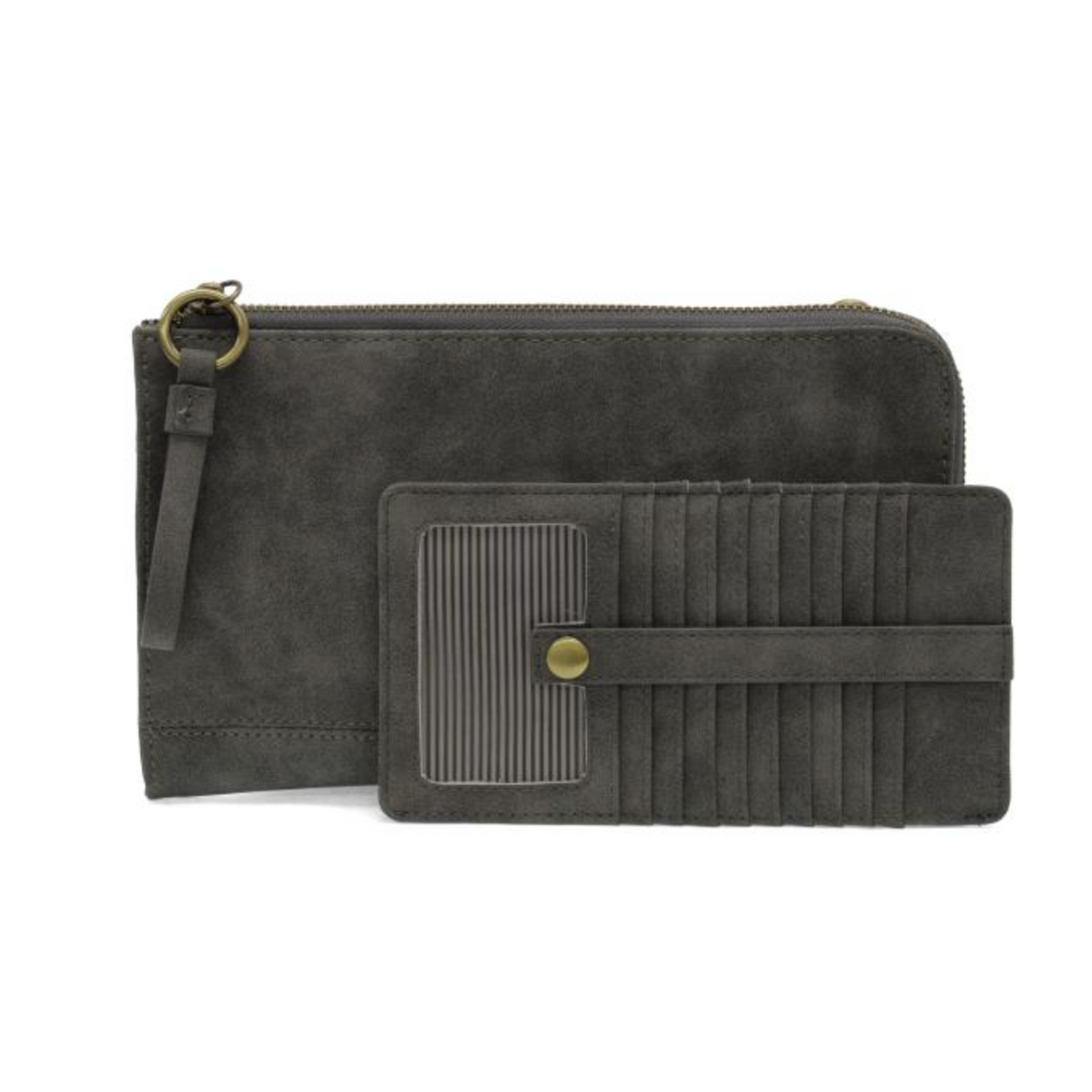 Faux Suede Karina Convertible Wristlet