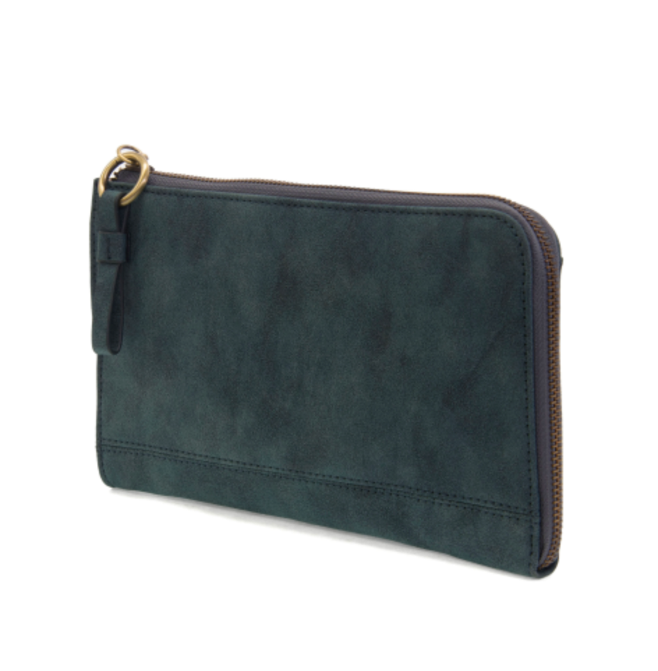 Faux Suede Karina Convertible Wristlet