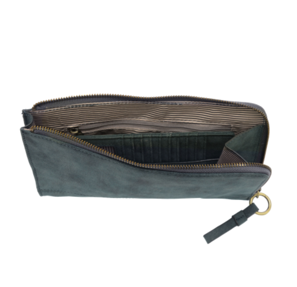 Faux Suede Karina Convertible Wristlet