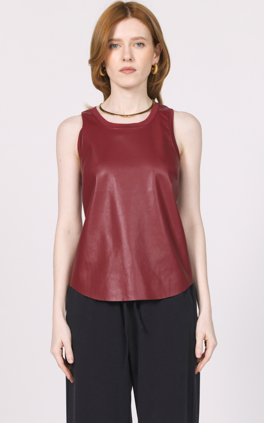 Carmela Vegan Leather Tank