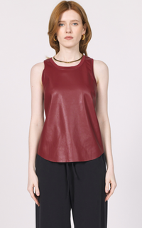 Carmela Vegan Leather Tank