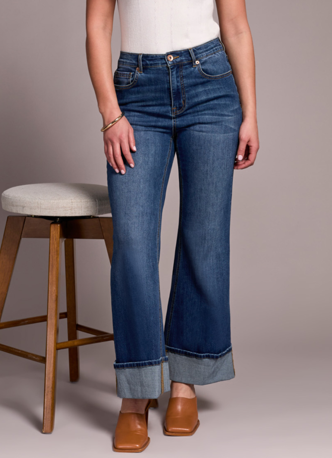 Tribal Brooke Palazzo Jeans w/Cuffs