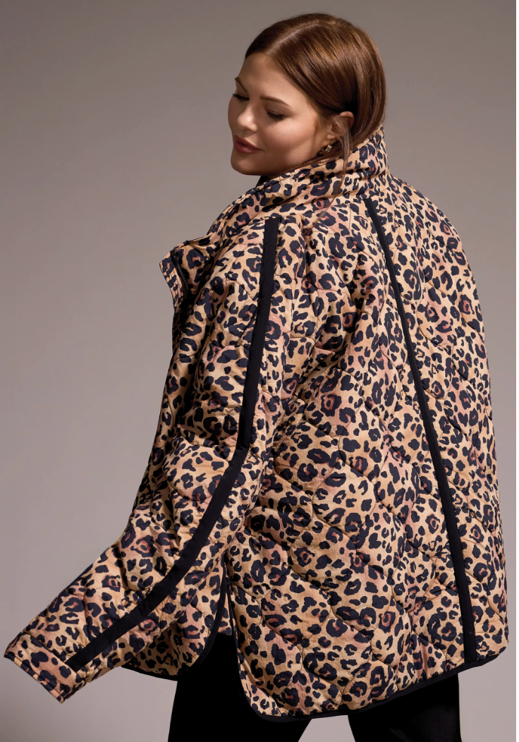 Tribal Quilted Leopard Print Jacket