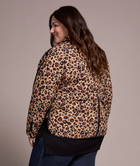 Tribal Quilted Leopard Print Jacket