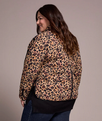 Tribal Quilted Leopard Print Jacket