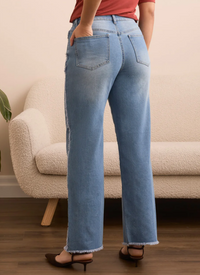 Tribal Brooke Frayed Super Straight Jeans