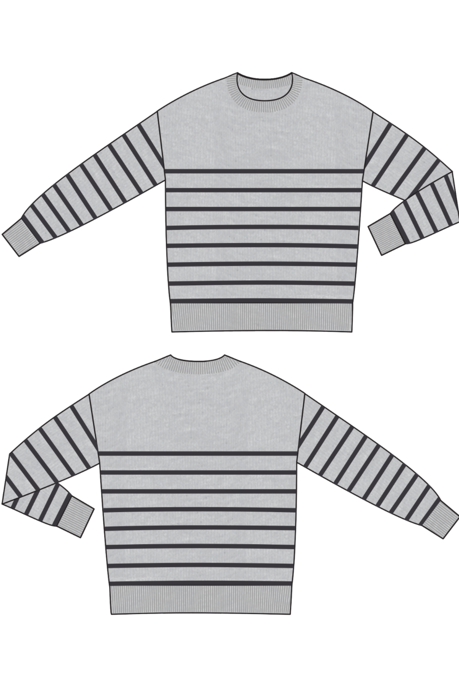 Liverpool Crew Neck Striped Sweater