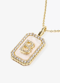 MM Double Sided Initial Tag Necklace