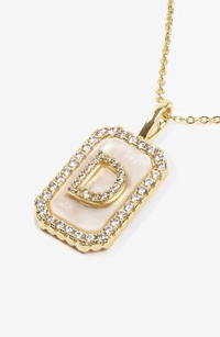 MM Double Sided Initial Tag Necklace