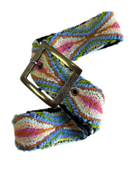 Embroidered Fabric Belt