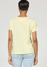 Vanya Slub Raw Edge Tee -Yellow
