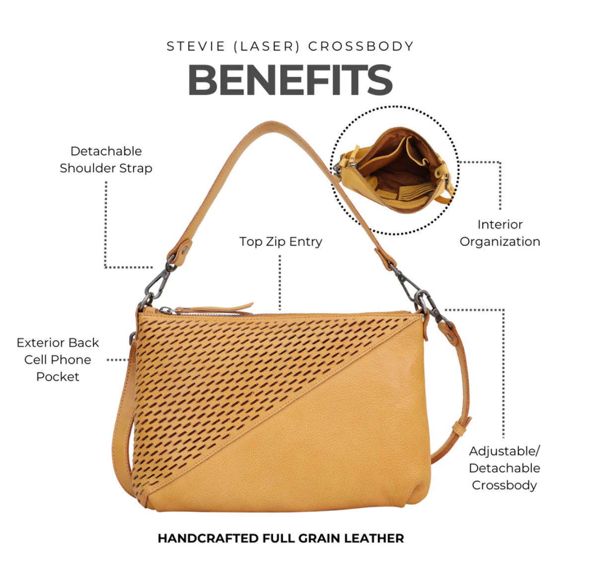 Latico Stevie Laser Crossbody Bag