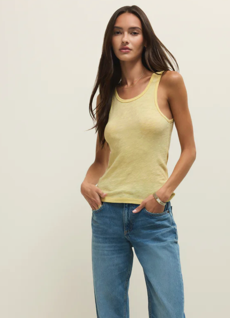 Classic Slub Scoop Tank-Sunnyside