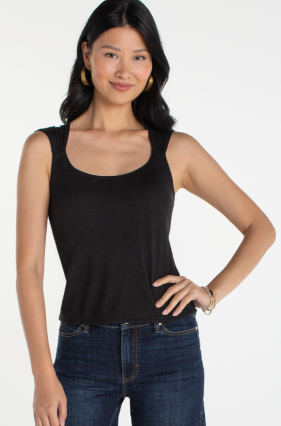 Liverpool sleeveless built in bra knit top