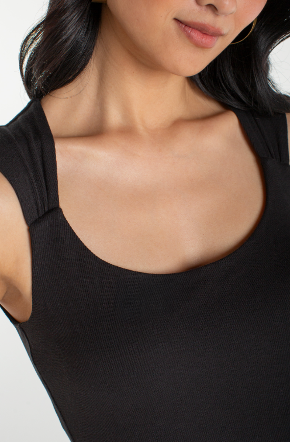 Liverpool sleeveless built in bra knit top