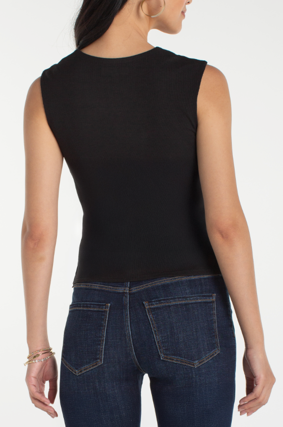 Liverpool sleeveless built in bra knit top