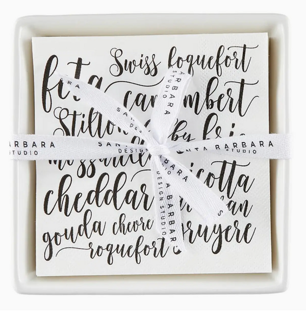 Ceramic Napkin Tray + Napkins