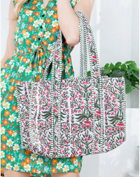 Reversible Quilted Tote Bag