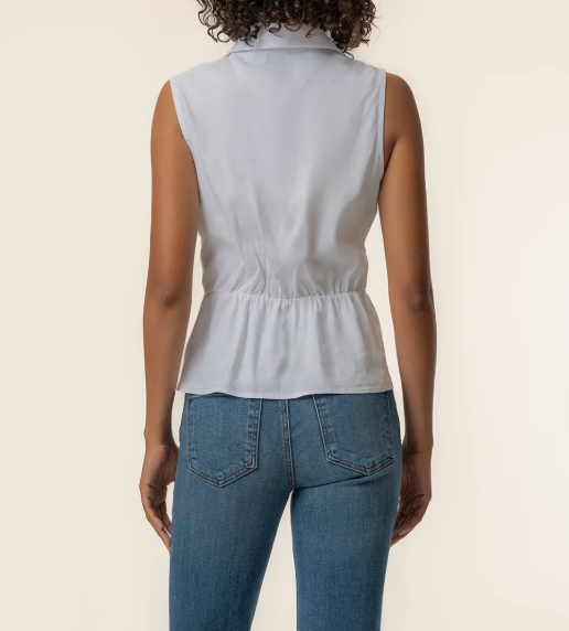 Kut Sara Twist Front Linen Top