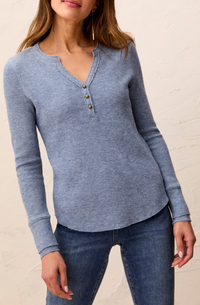 Tribal Henley Top w/Buttons