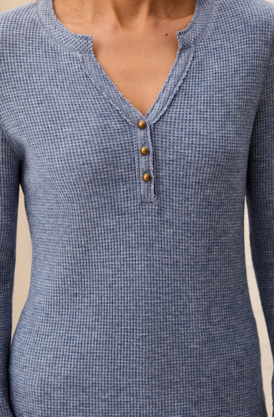Tribal Henley Top w/Buttons