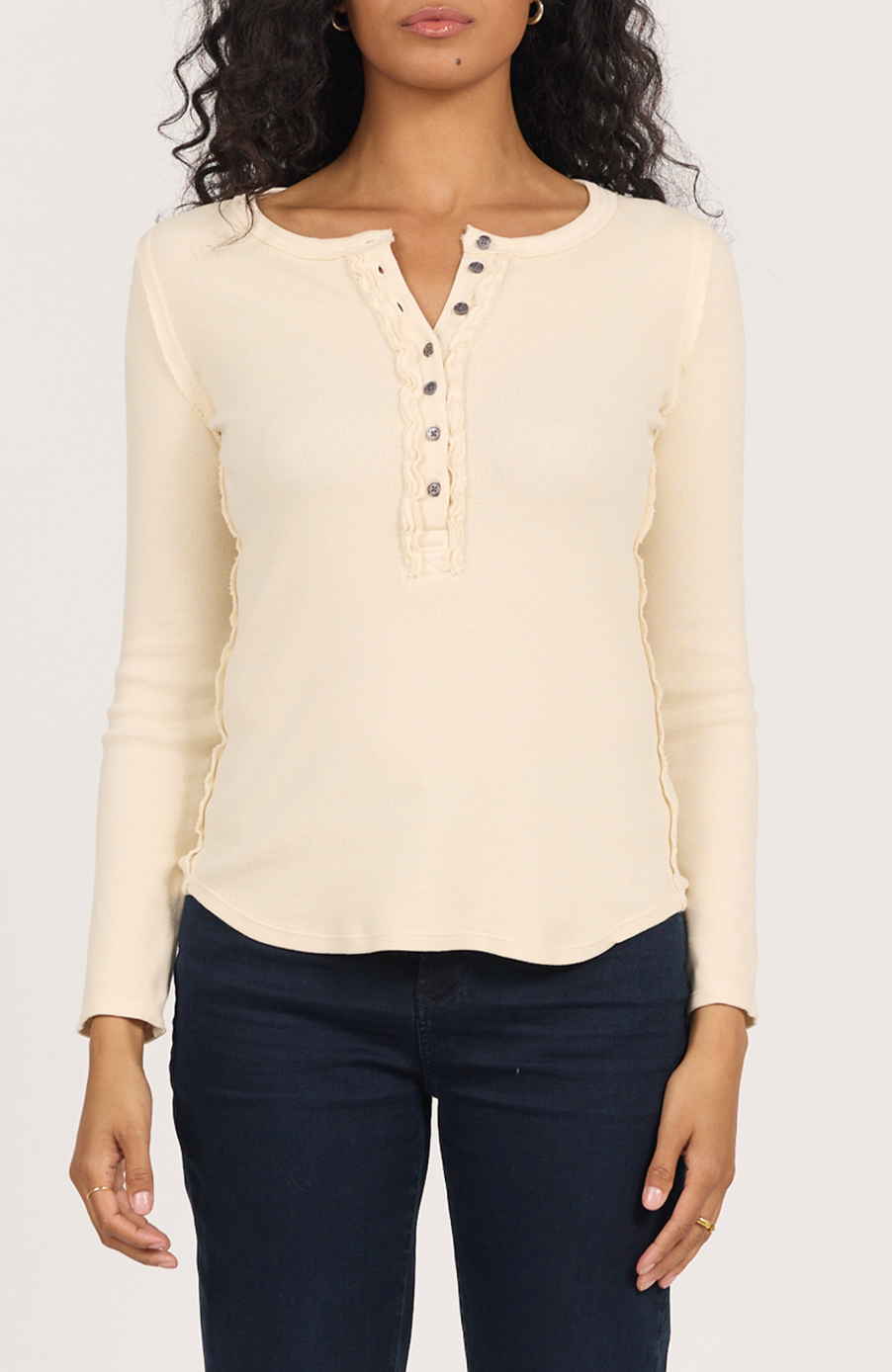 Dear John Edie Henley Rib Top