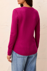 Tribal Waffle Knit Henley Top