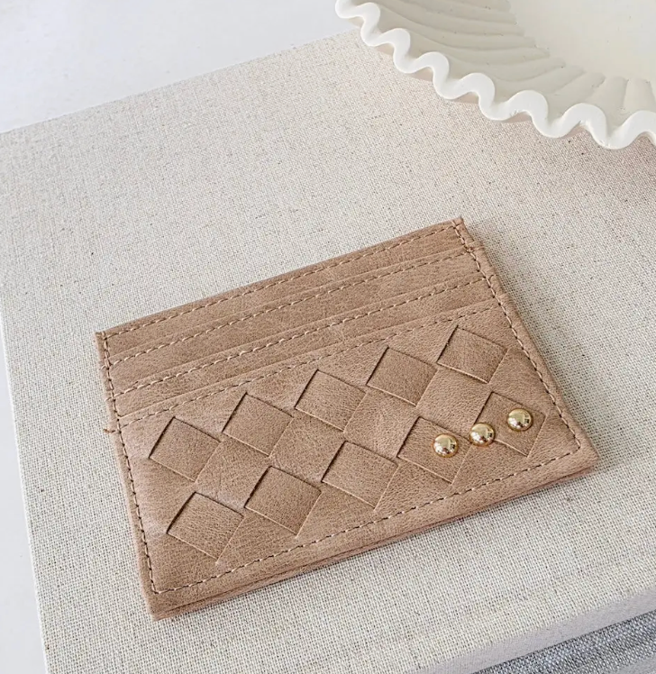 Mariah Woven Small Card Holder Wallet