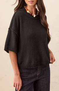 Tribal Elbow Sleeve Crew Neck Sweater