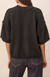 Tribal Elbow Sleeve Crew Neck Sweater