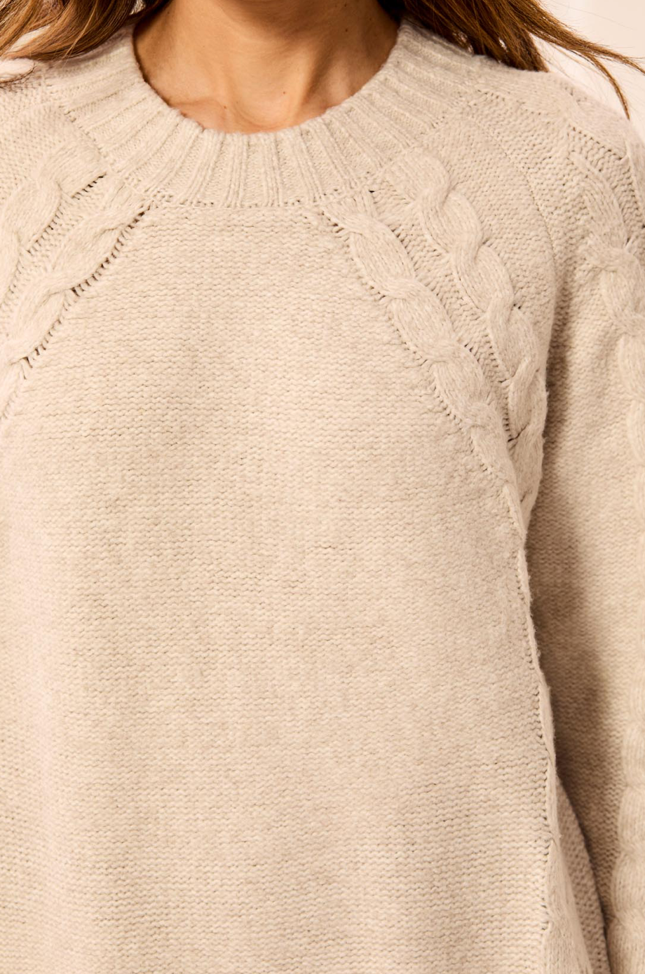 Tribal Cable Knit Sweater-Violet