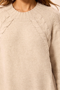 Tribal Cable Knit Sweater-Violet